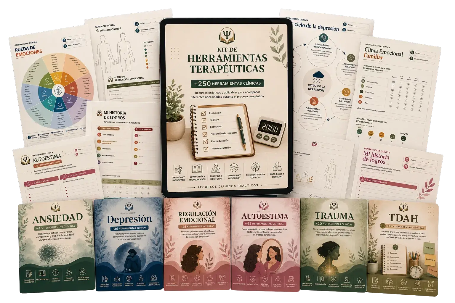 Todo el material del Kit Terapéutico